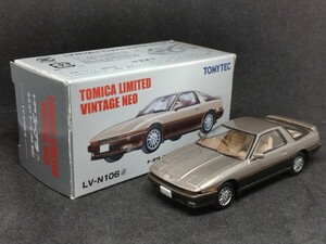 [ Tomica Limited Vintage Neo LV-N 106d] Toyota Supra 3.0GT turbo 1986 year treacle brown / dense brown two tone 