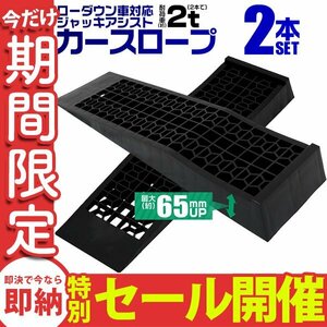 【数量限定セール】カースロープ 耐荷重2t 2本セット ローダウン車対応 ジャッキサポート アシスト 段差 スロープ 整備用 ジャッキ ラダー