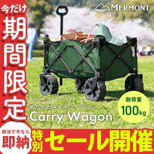 [ limited amount sale ] carry wagon carry cart folding withstand load 100kg very thick tire outdoor Wagon Cart strong light weight mermont new goods 
