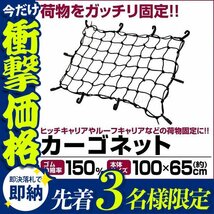 【先着3名様限定】カーゴネット ルーフネット 荷台用 ゴムネット 100cm×65cm 伸縮率150％ トランク ラゲッジ ヒッチカーゴ カーゴキャリア_画像1