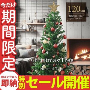 クリスマスツリー 120cm 北欧 おしゃれ スリム クリスマスツリーの木 クリスマス 室内 ブランチ 組立簡単 まるで本物 飾りなし ツリー 新品