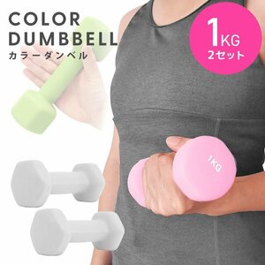  dumbbell 1kg 2 piece set color dumbbell iron dumbbells weight training .tore diet .tore diet gray new goods unused 