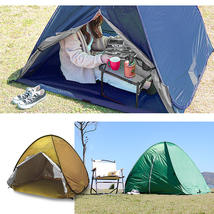ワンタッチ サンシェード テント ポップアップテント 軽量 140cm 2人 3人用 UVカット 日よけ フルクローズ キャンプ アウトドア 防災テント_画像4