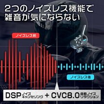 バイク インカム 最大6人同時通話 最大通話距離1200ｍ IP67防水 防塵 bluetooth 軽量 バイク用 バイクインカム ヘルメット 無線機 新品_画像5