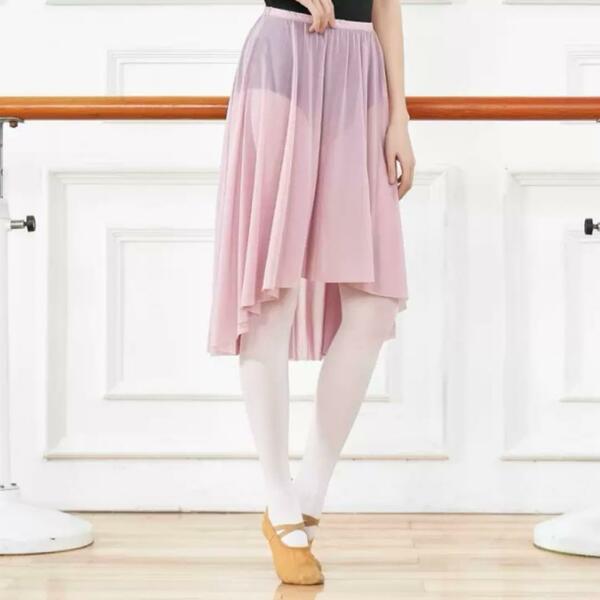 バレエ　プルオンスカート　バレエスカート うす紫色　巻きスカート　おとなバレエ