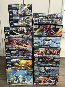 ガンプラ未組立14個セットHG1/144 ビルド系　モモカプル　ベアッガイ　戦国アストレイ　神バーニングガンダム　グリモアレッドベレー等