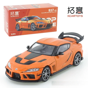 1/64　拓意　POPRACE　TOYOTA　トヨタ　SUPRA A90　スープラ　オレンジ　カスタム　ミニカー　ジオラマ　pop race●Ｍ１３０