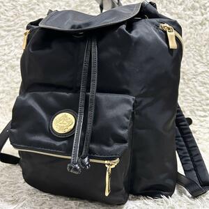 A4 storage / beautiful goods Orobianco Orobianco men's business rucksack backpack Logo stamp lining total pattern many storage light weight leather original leather black black bag 