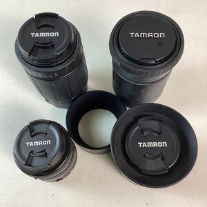 y5234 TAMRON タムロン カメラレンズ ４点 まとめ売り AF LD ASPHERICAL 70-300mm 1:4-5.6 28-80mm 1:3.5-5.6 等 動作未確認 中古