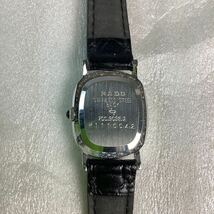y537 RADO 腕時計 レディース アナログ クォーツ 黒文字盤 黒ベルト クオーツ ラドー ブランド時計 女性用 細型 不動品 ジャンク_画像8