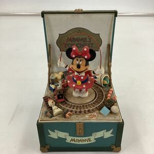 t533 Minnie Mouse music box Disney toy chest minnie TDL antique CB-903 Mickey Mouse March schmid operation verification settled used 