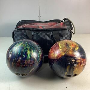 d5550 bowling ball 2 piece set HAMMER BLACK WIDOW SPARE STORM INCITE America made made in USA bowling lamp used 