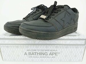 [16A-65-002-1] A BATHING APE アベイシングエイプ スニーカー 1G20191008 サイズ10 ブラック