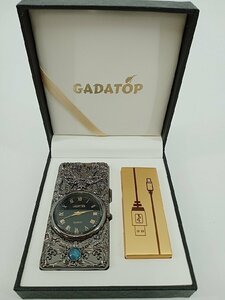 [19C-65-032-1] GADATOP 時計付きライター