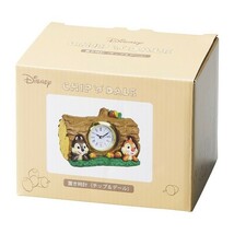 【即納】置き時計（チップ＆デール）セトクラフト SDD-2201 Disney ディズニー CLOCK クロック 切り株_画像3