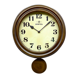 【即納】日本製 レトロ電波振り子柱時計 アンティークブラウン DQL669 昭和初期 時計 イメージ 電波 振り子 時計 掛時計
