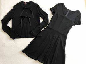 1回使用【JIL SANDER NAVY】ジルサンダーネイビー◆黒　定番ワンピース　シンプル◆36　イタリア製