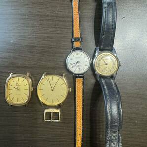 ジャンク 手巻き OMEGA devil longines chronometer monarch chronometer crown 4本セットの画像1