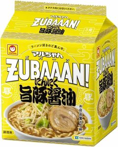 マルちゃん ZUBAAAN! にんにく旨豚醤油 3食パック (125g×3食パック×9個 計27個 / 袋麺) 即席 インスタント