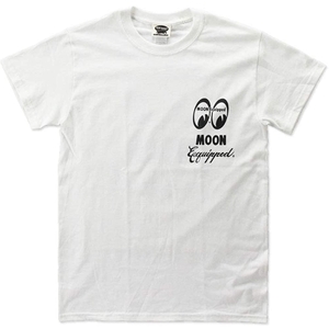 MOONEYES(ムーンアイズ) Mサイズ イクイップド ロゴ Tシャツ MQT-122 ホワイト M MOON Equipped Logo MQT122