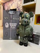 70㎝ 新品 BE@RBRICK ベアブリック 1000% BAPE ALPHA 並行輸入品 箱付き_画像2