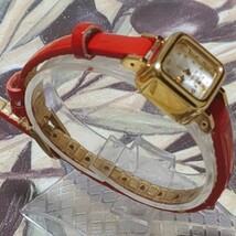 【美品】CABANE de zucca カバンドズッカ キャラメル 腕時計 赤 エナメル レディース _画像6