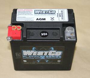 WESTCO WCP14 AGMタイプ製造年月日 2024年3月 BMW純正 14A OEMバッテリー黒ケース 