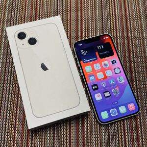 Apple iPhone 13 mini 128GB スターライト 国内版SIMロックフリー MLJE3J/A 100% 超美品 送料無料