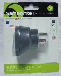 ヨーロッパ アメリカ コンセント 変換アダプター Samsonite サムソナイト パッケージ傷 未使用 即決