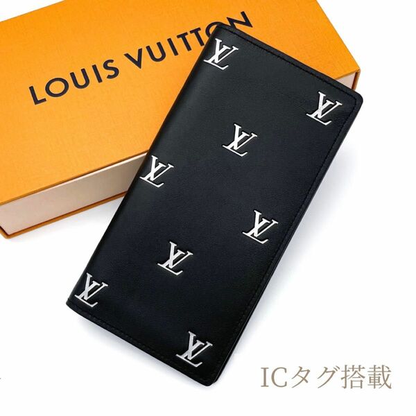 【現行完売品】 LOUIS VUITTON ルイヴィトン ポルトフォイユ ブラザNM 長財布 二つ折り　黒　ブラック　RFID 