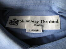 shine way the third 　長袖ドレスシャツ　L　ワイドカラー_画像3