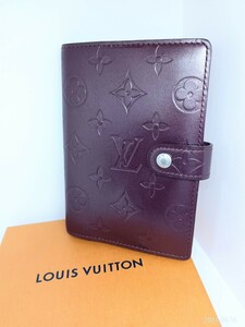 LOUIS VUITTON モノグラム ヴェルニ 手帳カバーメモ帳パープル