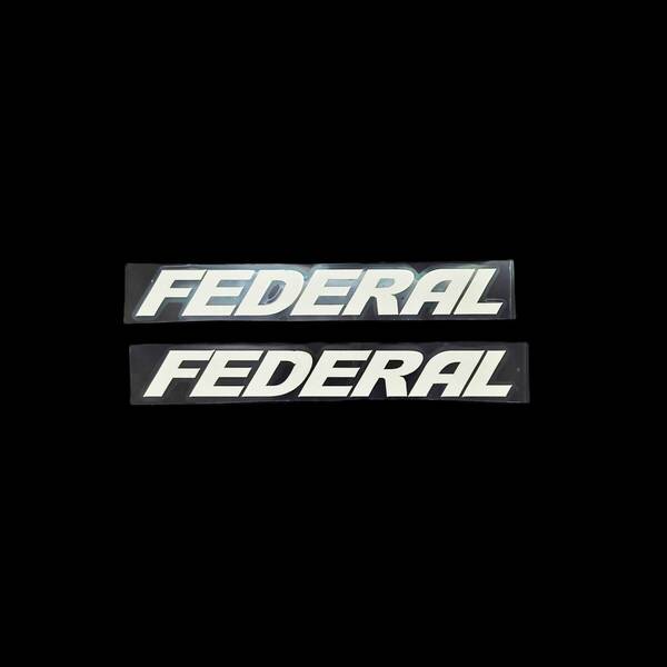 訳あり カッティングステッカー FEDERAL シルバー ２枚 ★送料無料★ F-07