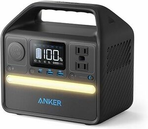 Anker ポータブル電源 小型 軽量 定格300W AC2ポート 長寿命10年 リン酸鉄 防災安全協会推奨