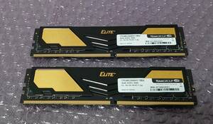 【中古】TEAM メモリー DDR4 2666 16GB TPD48G2666HC19BK