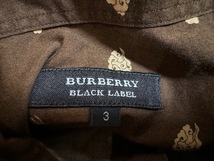 BURBERRY BLACK LABELバーバリーブラックレーベル　雲総柄半袖シャツ　サイズ3_画像5