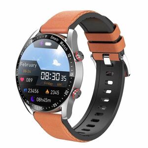 [1 jpy ~] smart watch tea Brown Bluetooth ECG PPG sport calorie waterproof health control Android Apple iPhone correspondence 