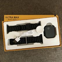 1円 2024年 最新 新品 スマートウォッチ HK9 ULTRA MAX 黒 2.19インチ 音楽 スポーツ 生活防水 血中酸素 Android iPhone対応 健康管理_画像1