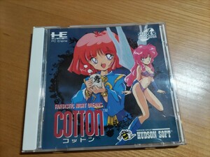 コットン 箱説付き　PCエンジンSUPERCD-ROM PCE ソフト COTTON HUDSON