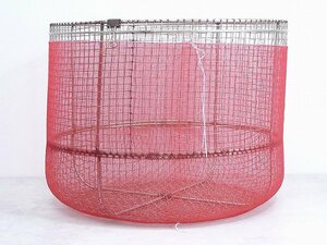 60ME18^[22]B goods unused goods Shimizu/ some stains zTechno Mesh/ Techno mesh approximately 38cm red color scoop net for change net * You keru.. change net fishing 