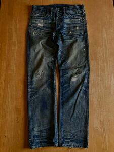 RRL dist rest распорка нога джинсы *SANTAFE~ W80cm 30 брюки Denim Ralph Lauren 28 29