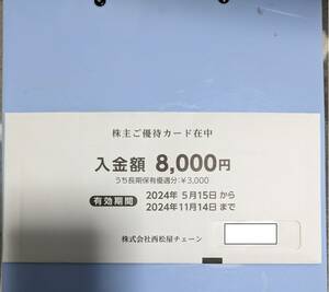 西松屋　株主優待券　8000円分