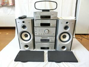 SONY Sony DHC-MD77+TC-TX77 Mini high fai component system + stereo cassette deck having of manual used Junk 