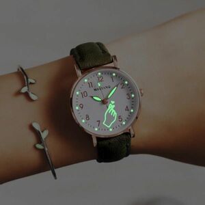 ZK206:【定価21800円】１円スタート 女性用 腕時計 発光 シンプル カジュアル レザーストラップ クォーツ 時計