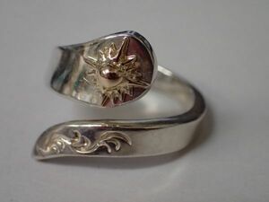 * ring * have zonaARIZONA*SILVER|K18 ring sun god Tang . design 16-17 number 7.5g* beautiful goods * all writing . please read *