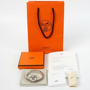 未使用品 HERMES エルメス ブレスレット クリックH マロンシルバー H700001FP19PM バングル Hロゴ [U12805]