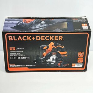 新品同様 BLACK+DECKER ブラック&デッカー 18Vコードレス丸ノコ BDCCS18B バッテリー2個 充電器付き [M11767]