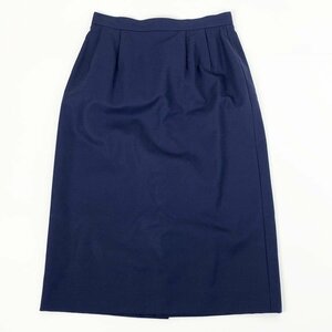Burberrys Burberry z9AR wool skirt plain navy navy blue thin lady's FX056-590 [U12463]