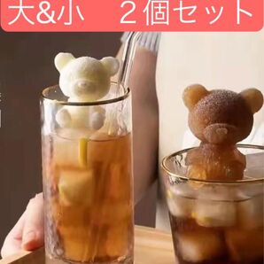 製氷皿 ２個セットシリコーン 動物 氷モールド 食品用シリコーン製　安全 3D アイス 安い　可愛い　インスタ　人気　熊