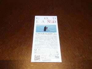  movie used . half ticket *godo Land GODLAND* Eliot * black set * horn vu front sale half ticket 